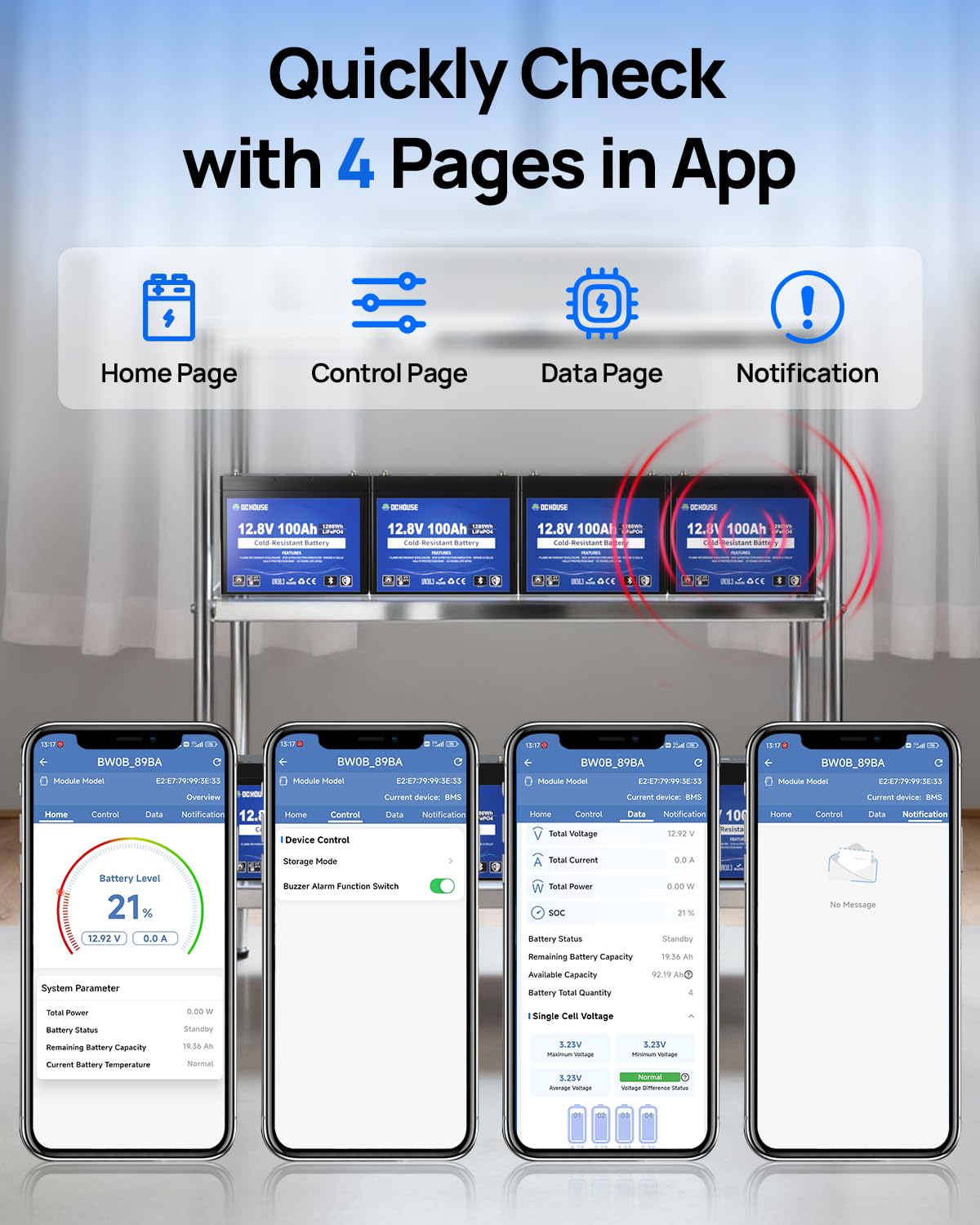 DC HOUSE 12V 100AH Cold-Resistant Lithium Trolling Motor Battery w SOC Status Indicators L-Temp Discharge Down to -22 — view 6