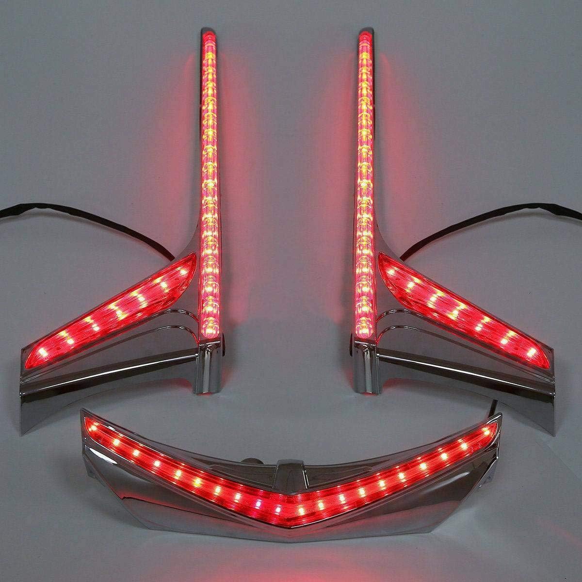TCMT Rear Fender Tip Run Brake Vertical LED Light Strips Fit For Honda Goldwing GL1800 & F6B Models 2012-2017 (Rear Light Strips&Rear Fender Tip)