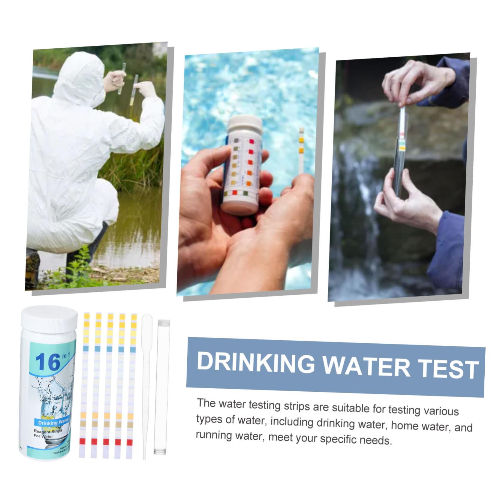 400 Pezzi Di Carta Per Test Di Qualità Dell'Acqua Strisce Reattive Per L'Acqua Strisce Reattive Per Acqua Potabile Prova Di Acqua Potabile Kit Per Il Test Dell'Acqua Strisce