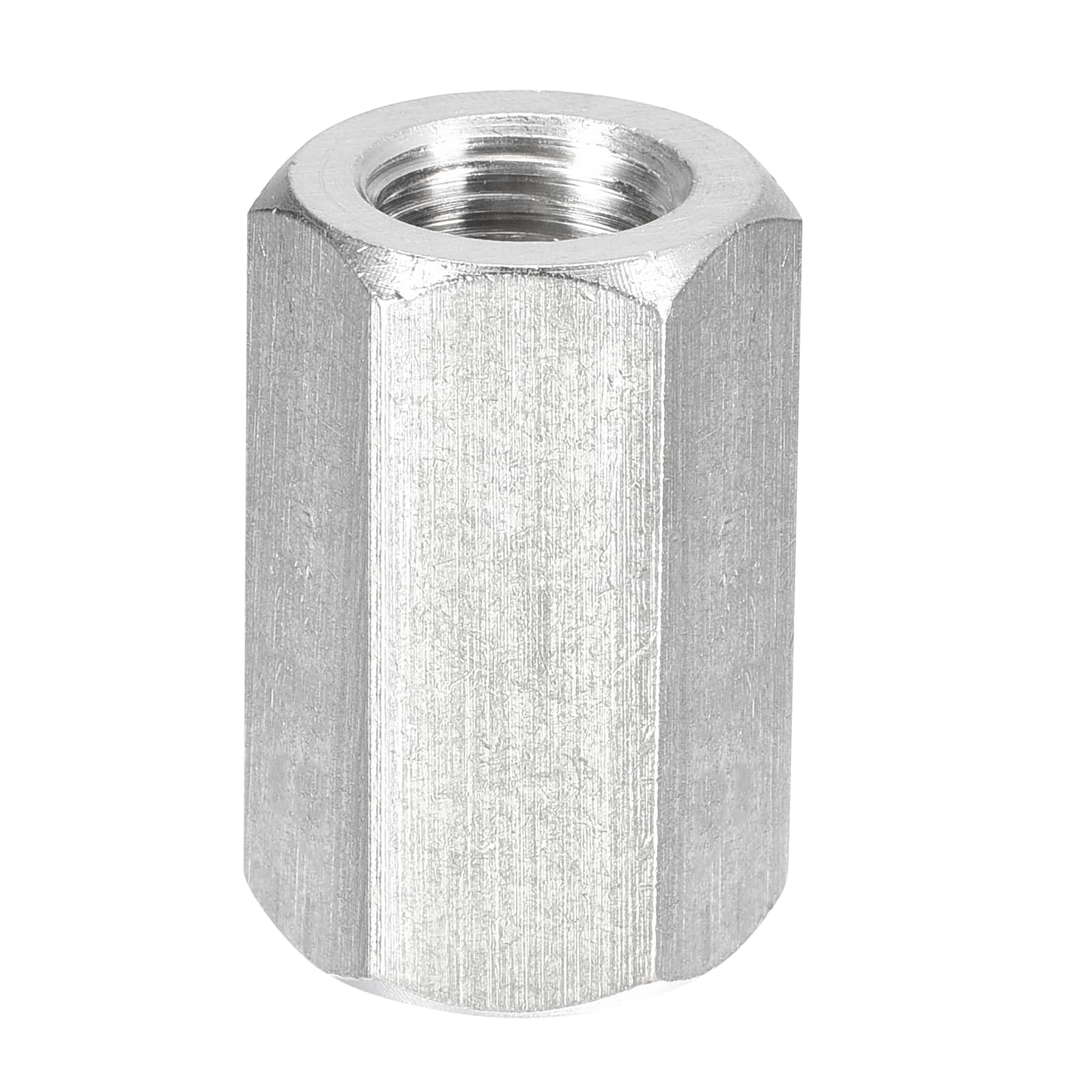 sourcing map M16 x 2-Pitch 40mm Length Coupling Nuts, 1pcs 304 Stainless Steel Metric Hex Rod Coupling Nuts