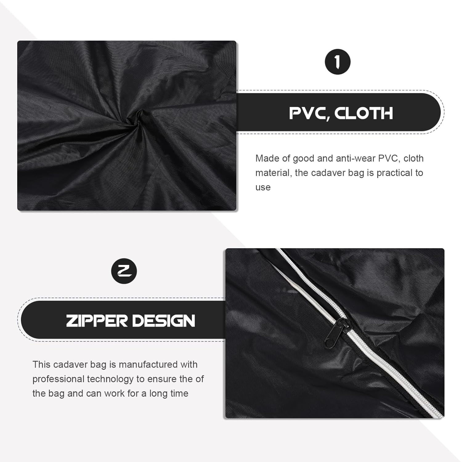 Large Capacity Body Bag Animal Body Bag Leak Proof Funeral Assistant for Corpse Handling