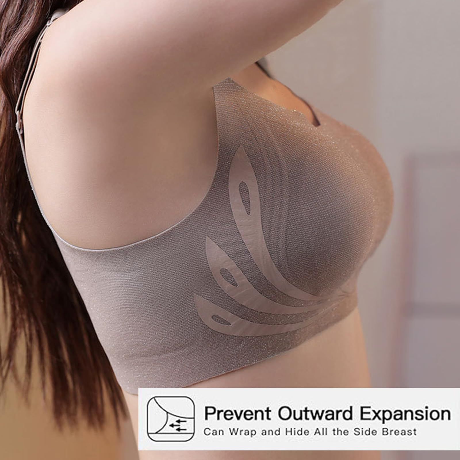 BH Damen ohne bügel Push up Nahtloser BH große größen Atmungsaktiv
