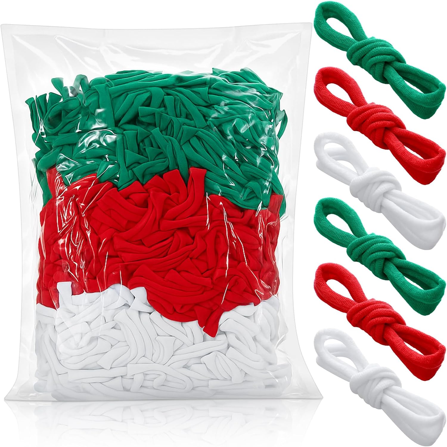 Wesnoy 900 Pcs 3 Color Weaving Loom Refill Loops 7-inch Loom Loops Christmas Potholder Weaving Loop DIY Craft Project for Kids Adults