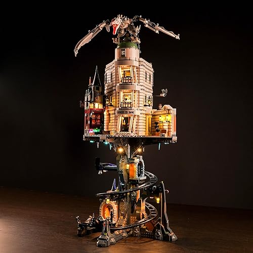 Miniatura 3 de Kit de luces LED para Lego Gringotts Wizarding Bank Edición Coleccionista 76417, accesorios de iluminación creativa compatibles con Lego 76417 Juego