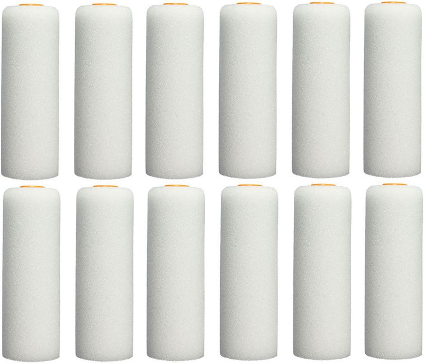Craft Paint Foam Rollers Decorators Brush Smooth 12pcs/set Ideal For Smaller Areas & Precision Work Handles Painting Decorating