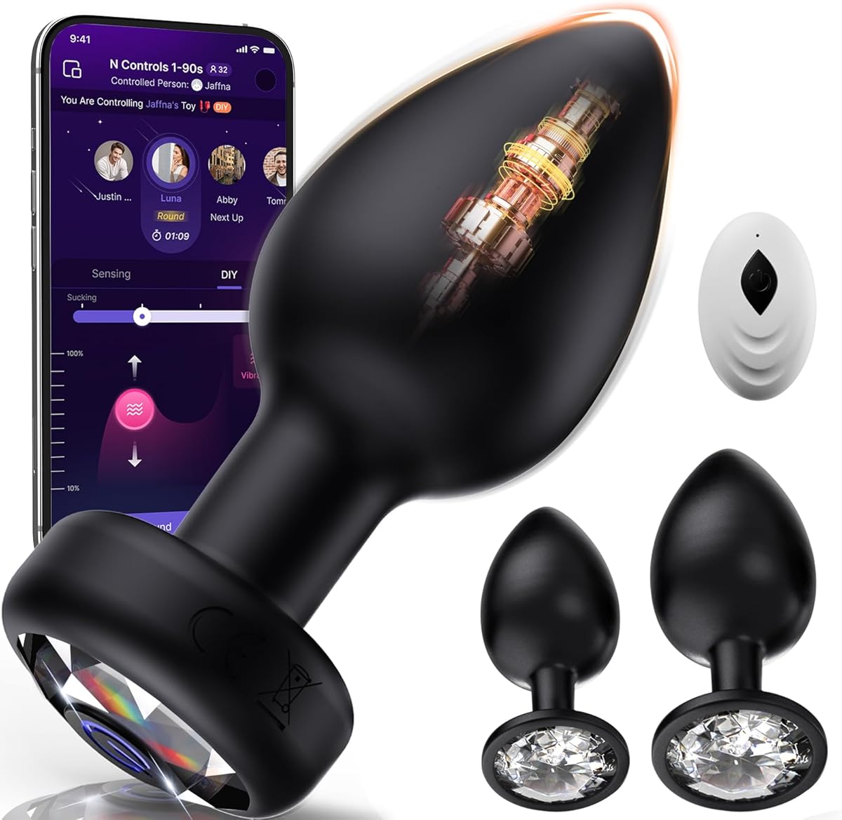 Anal Plug Vibrating Butt Plug, Adult Sex Toys 3PCS Silicone Anal Plugs, Anal Sex Toys with Remote Control 10 Vibrating Vibrator for Men Women, Anal Toys Adult Sex Toy & Games Prostate Massager
