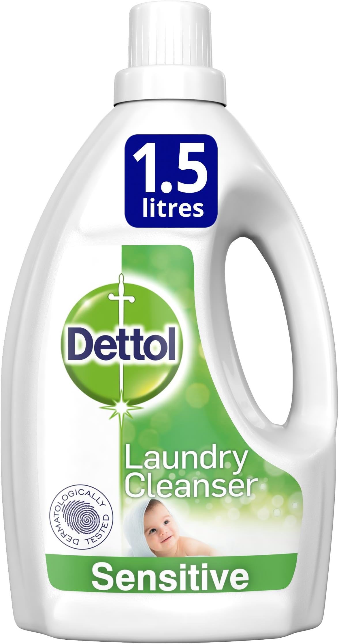Dettol Antibacterial Laundry Cleanser, Sensitive, 1.5 Litre, Pack of 8