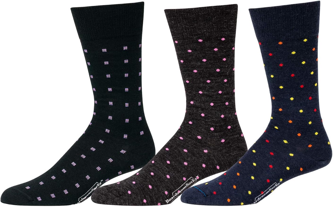 BoardroomSocks Merino Wool Mid-Calf Patterned Socks, Dress Socks for Men