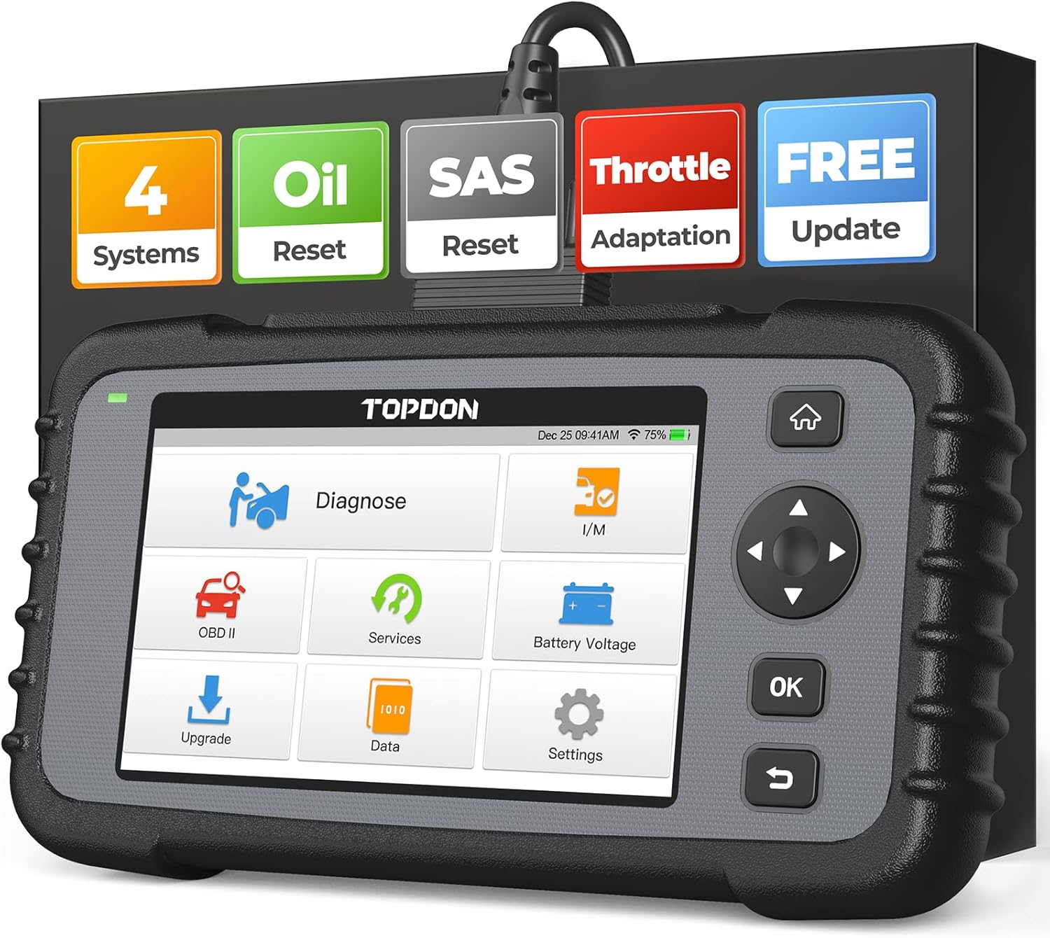 TOPDON OBD2 Code reader Scanner ArtiDiag500, Engine ABS SRS