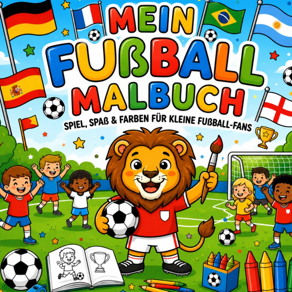 Mein Fußball Malbuch: Spiel, Spaß & Farben für kleine Fußballfans - Für Kinder 3-6 Jahre