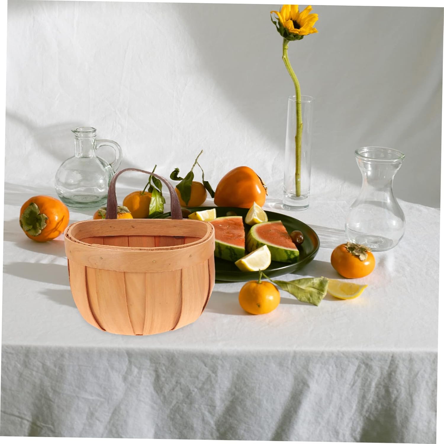 Cabilock 6pcs Woven Hanging Basket Organizer for Kitchen Home Decorative Wall Storage Baskets for Keys