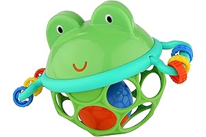 Bright Starts Oball Musical Toy, Jingle & Shake Rattle, Age 0+ Months
