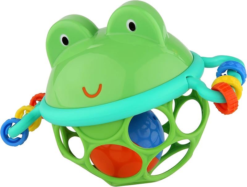 Juguete musical Oball, Jingle & Shake Pal, juguete sonajero para bebé de fácil agarre sin BPA, para recién nacidos y mayores