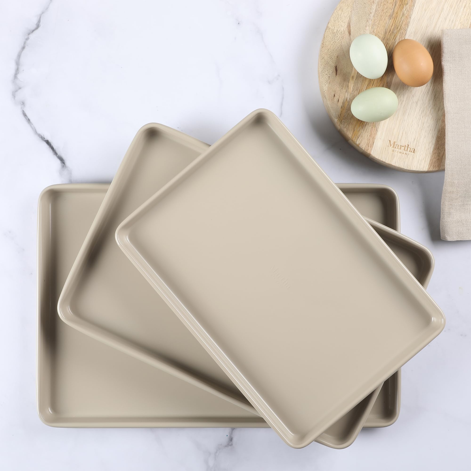 Amazon.com: Martha Stewart Gallen 3-Piece Cookie Sheet Set – 13