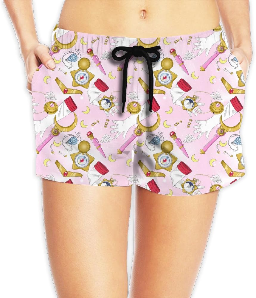 Pink Sweets Moon Pattern/Women New Sleep Shorts