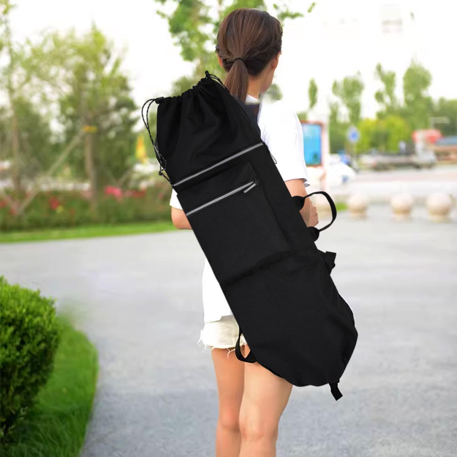 Skateboard Sac de Transport Oxford Imperméable Sac de Rangement Longboard Pochette Protection avec Bretelles Ajustables pour Loisirs Adultes en