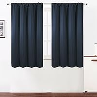 Vista 109 de LEMOMO Cortinas opacas de 42 x 84 pulgadas, juego de 2 paneles de cortinas con aislamiento térmico para oscurecer la habitación, cortinas