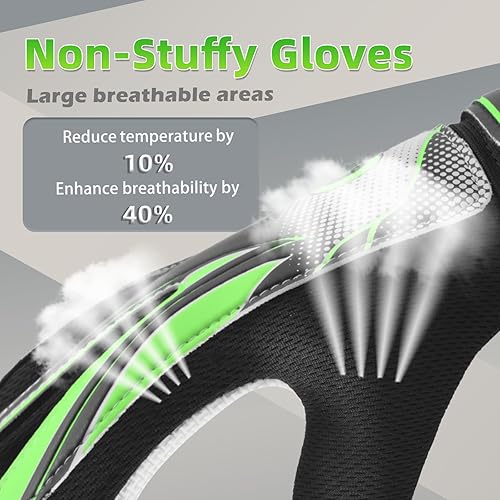 Miniatura 4 de Guantes de portero de fútbol para jóvenes y niños, guantes de portero con palmas de súper agarre, guantes de fútbol antideslizantes, protección