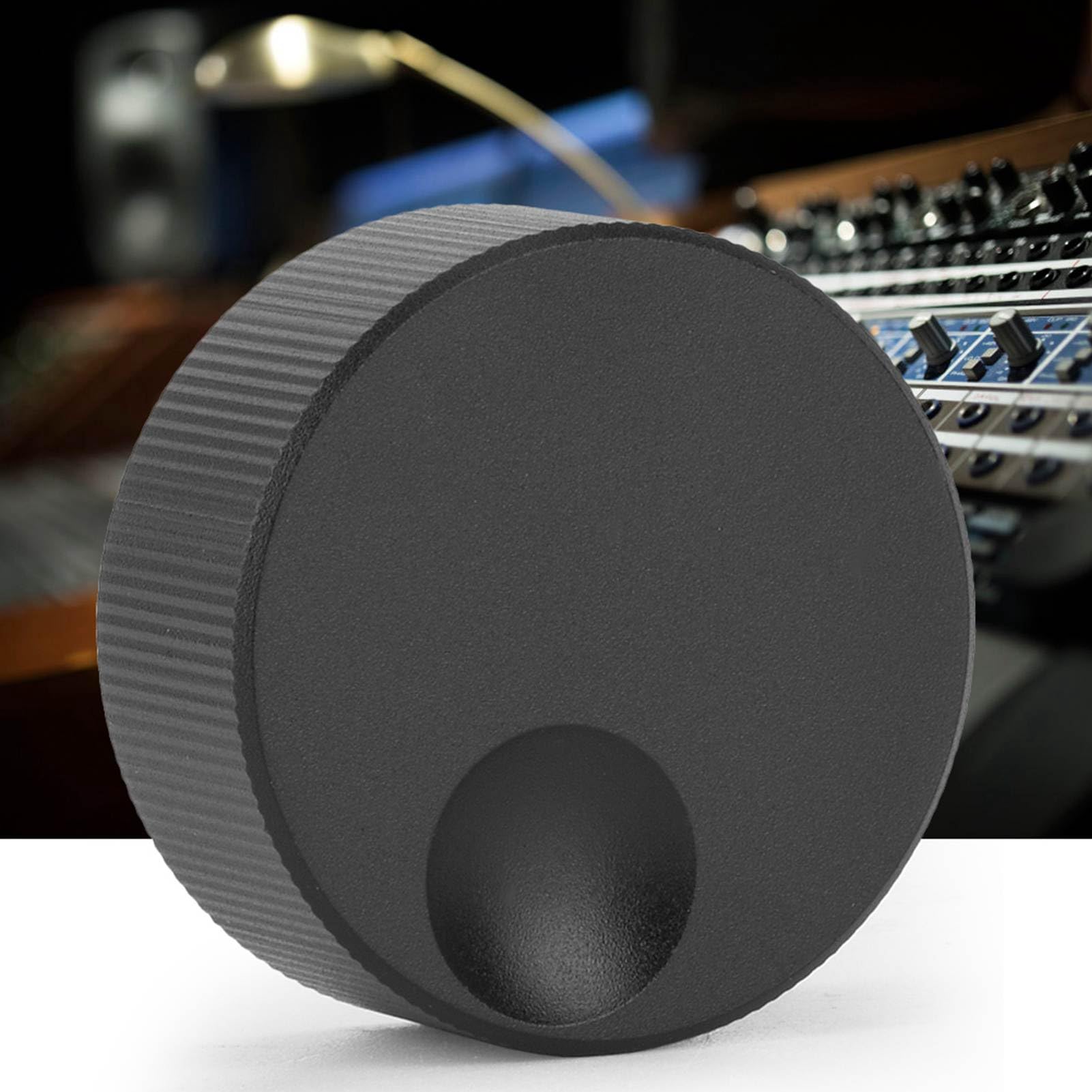 Manopola di Controllo del Volume, Manopola in Alluminio Massiccio da 6 Mm, con Superficie Satinata Nera con Struttura Antiscivolo, Ideale per Potenziometro e Apparecchiature Audio
