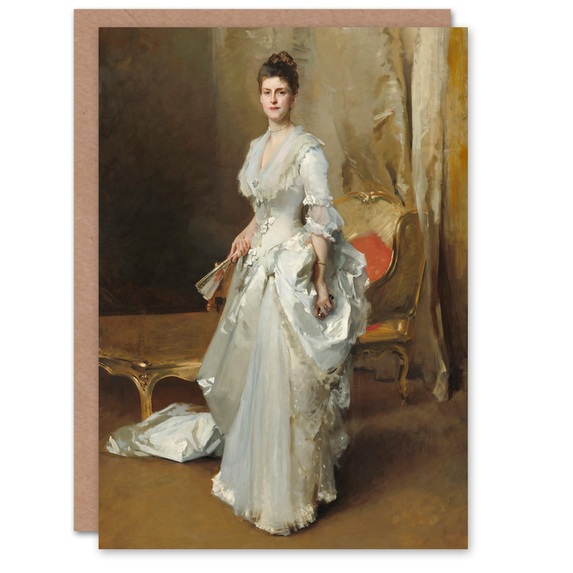 Artery8 John Singer Sargent Art Card Mrs Henry White Portrait