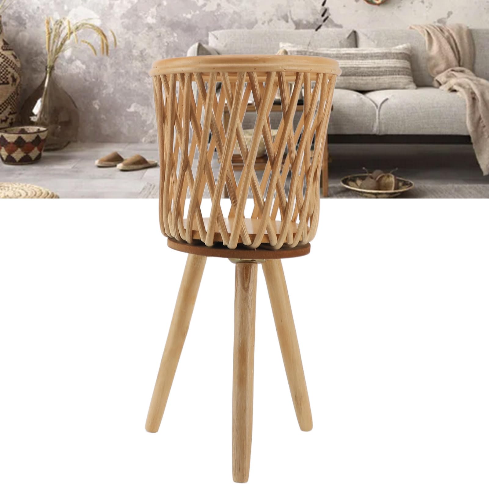 Kosz Stojak na Rośliny Stojak na Doniczki z Litego Drewna 48 Cm Wysokość 23 X 24 Cm Kosz Nordic Podłogowy Uchwyt donicę do Salonu Biuro Patio Balkon Ekspozycja Roślin Doniczkowych