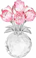 Amazon.com: Hedume Crystal Rose Bouquet Flower Figurine with
