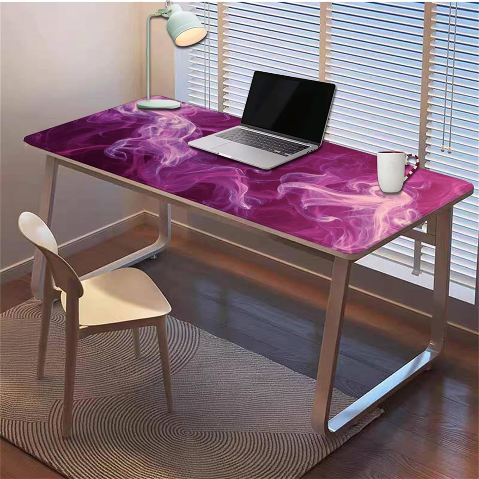 Gamingowa podkładka pod mysz 1200 x 600 x 3 mm, XXL, wodoszczelna, odporna na ścieranie, z przyszytymi krawędziami, fioletowa, podkładka na biurko, poprawia prędkość i precyzję pod laptopa, komputer