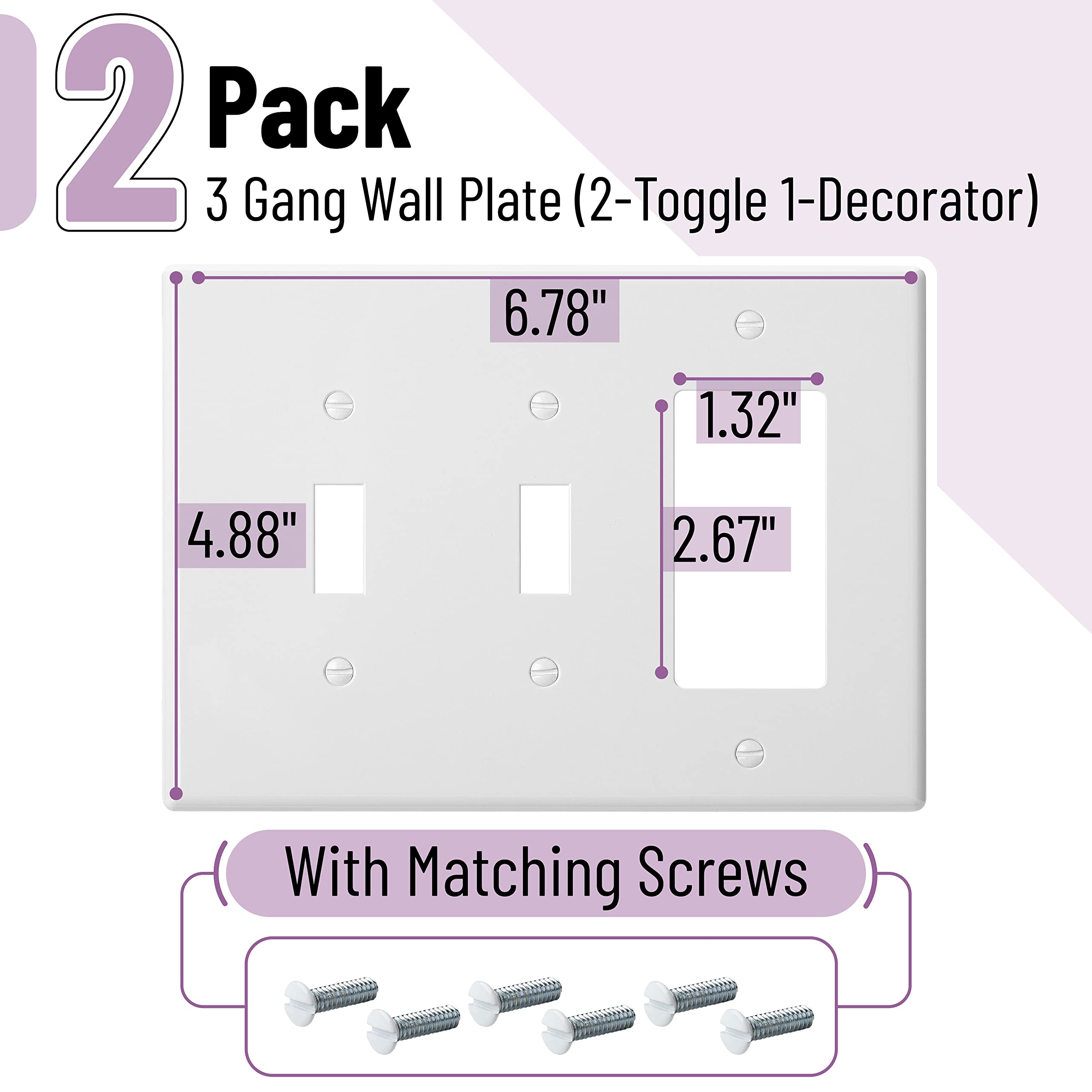 Combination Wall Plates ENERLITES Combination Duplex Receptacle