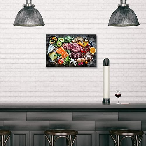 Vista 58 de Arte de decoración de pared para comedor, cocina, cocina, comedor, especias, verduras, cocina, comedor, decoración de pared, pintura artística