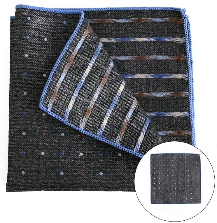 Men's Suit Pocket Square Yarn-dyed Polyester Silk Small Square Handkerchief
