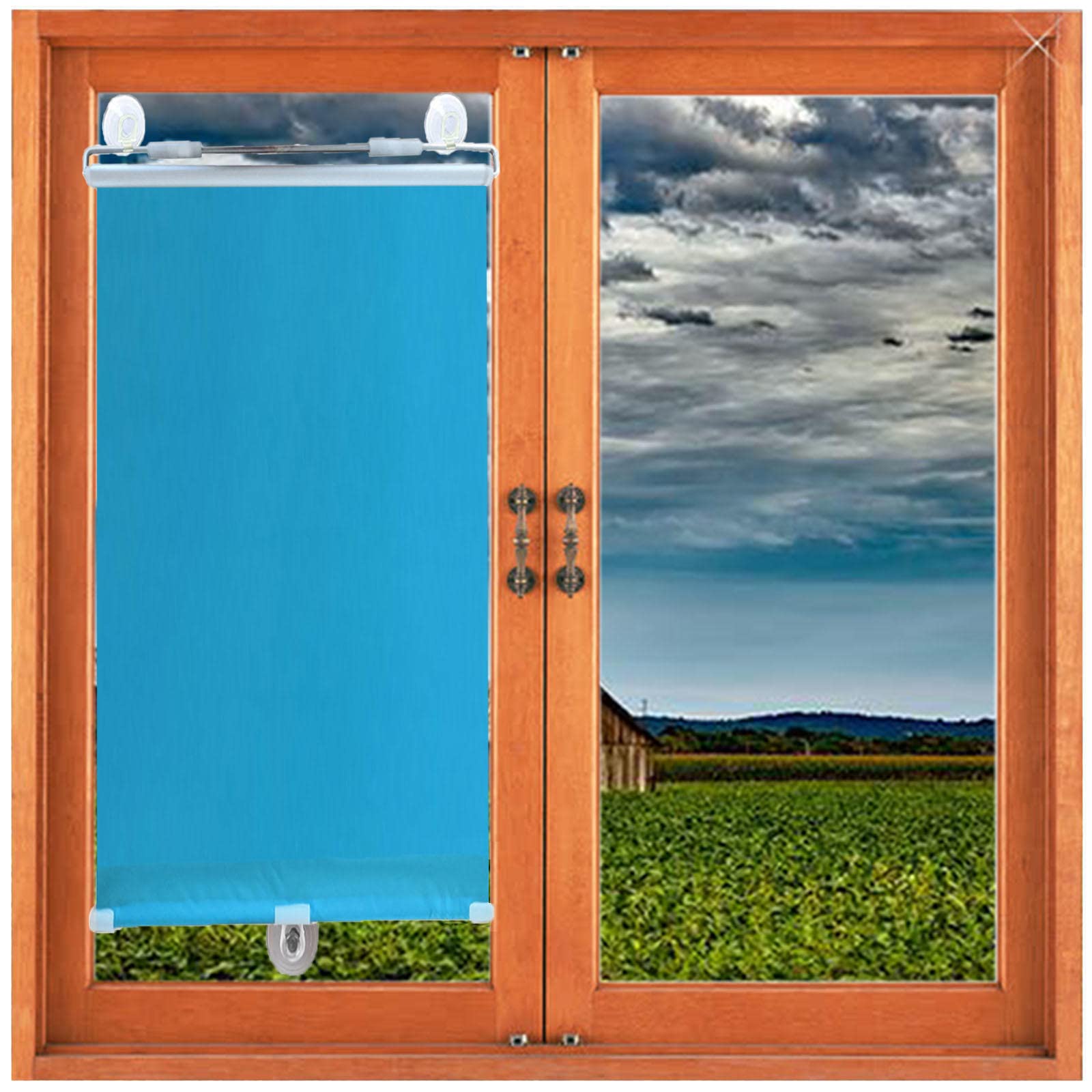 Store occultant rétractable thermique et pare-soleil sans perçage