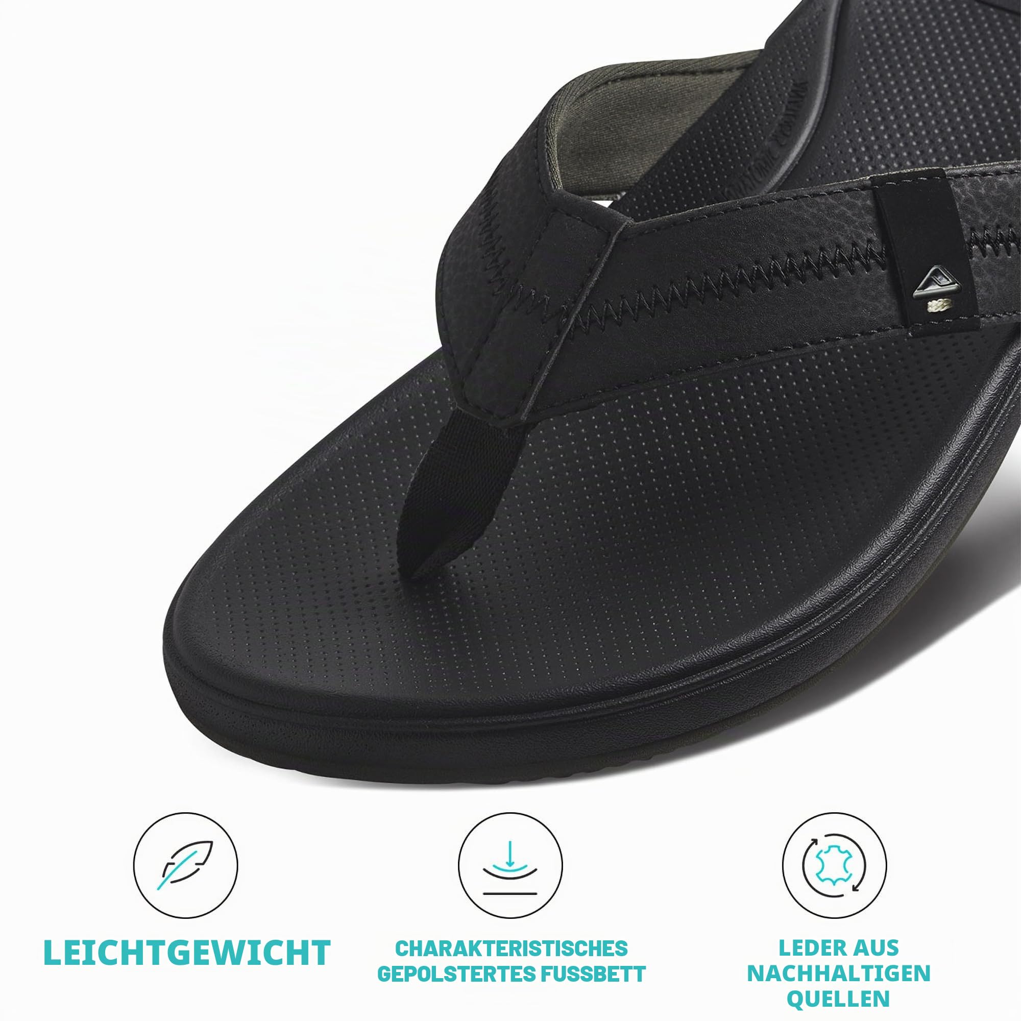 Reef Zehentrenner Sandale Cushion Phantom Cork | Ultraweiche Flip-Flops, gepolstertes Fußbett, leicht, Unterstützung des Fußgewölbes, verbesserte Griffigkeit