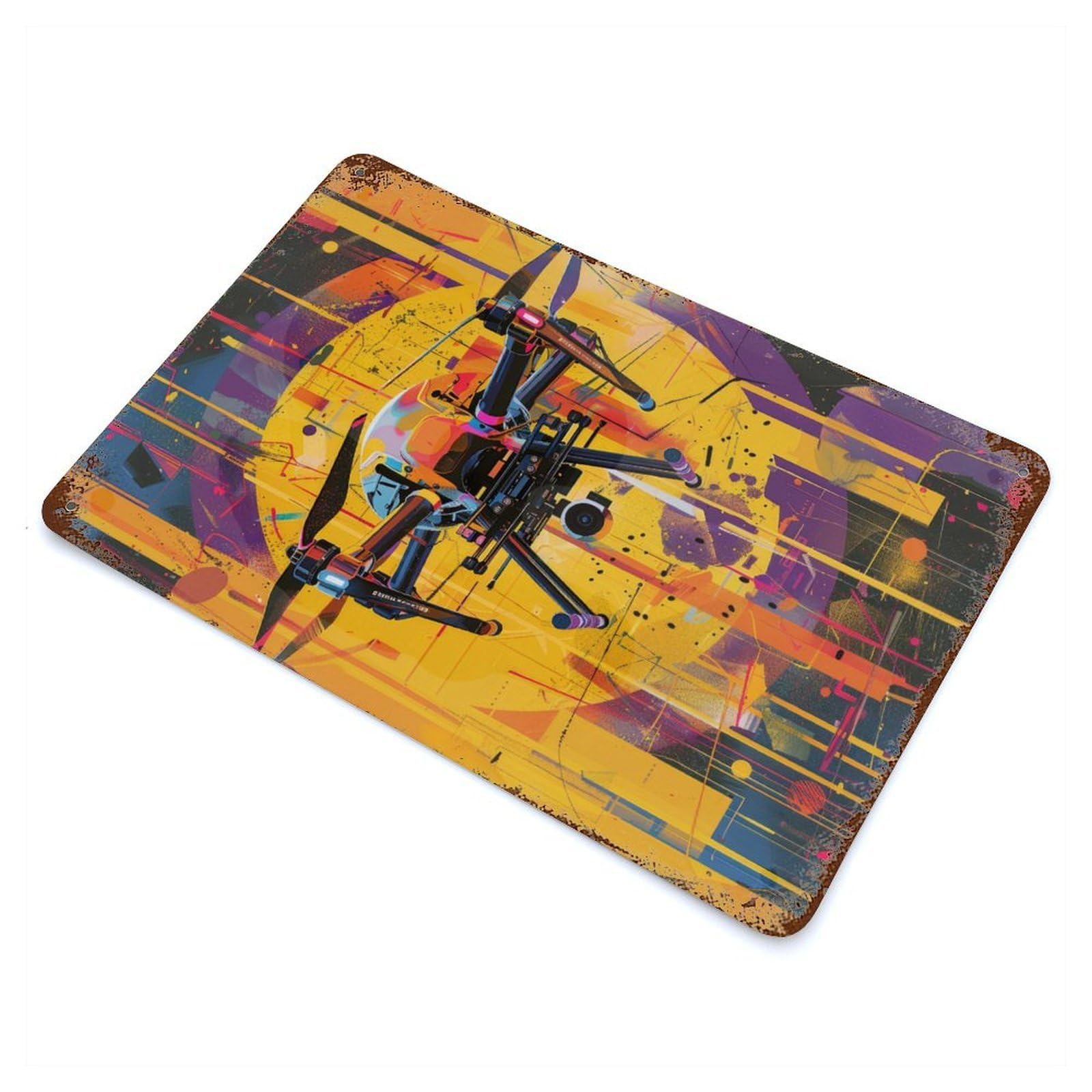 Vibrant Flight Retro Metal Sign 11.8"x7.9", Vintage Wall Decor for Garage, Pub Or Kitchen