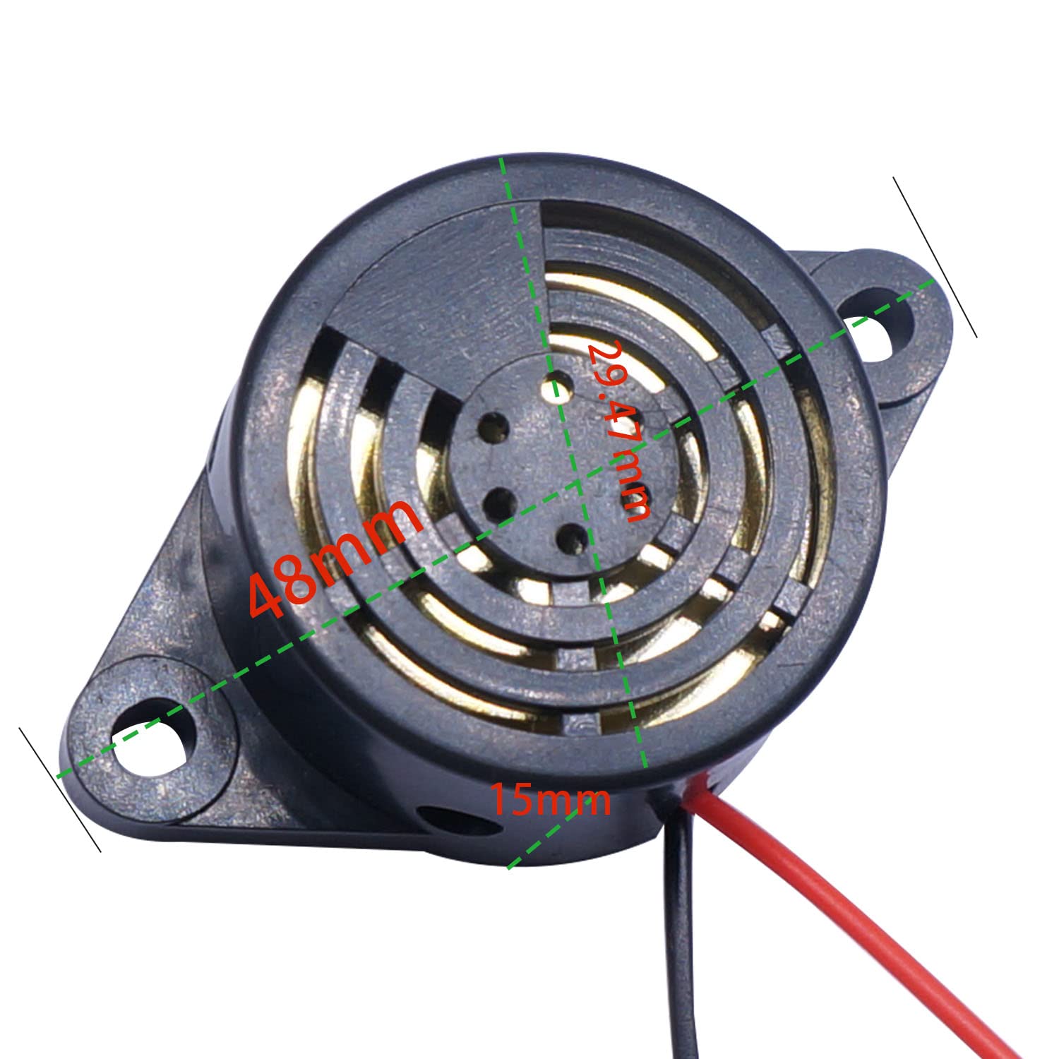 Cicalino elettronico cablato DC 3-24V SFM-27-II Allarme acustico 6 pezzi