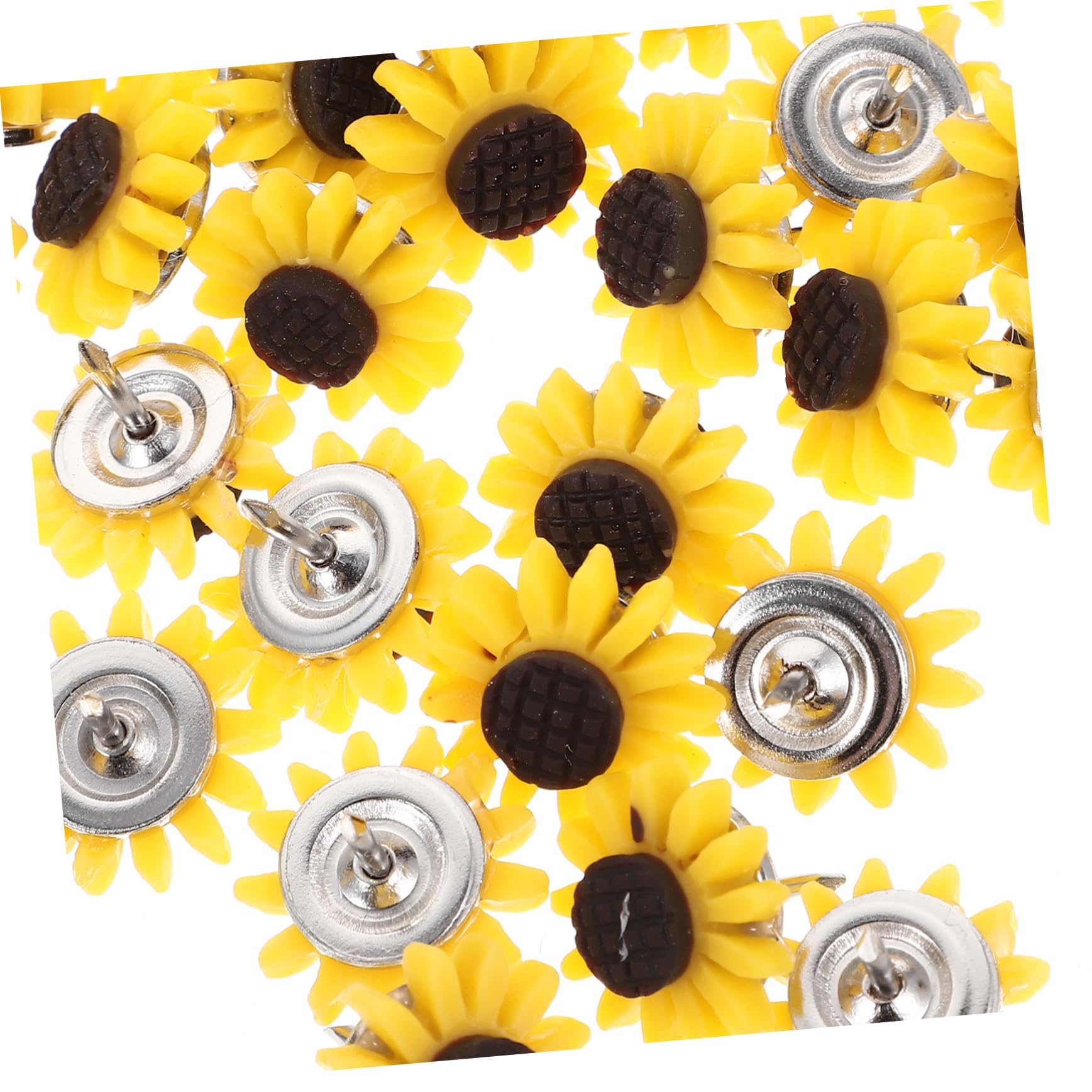 Zerodeko 5 Sätze Sonnenblumen-reißzwecke Reißzwecken Für Wandbehänge Heftet Und Drückt Planke Pastell Bulletin Dekorative Thumbtacks Cork Board Tacks Daumenstift Metall Gelb 40 Stück * 5
