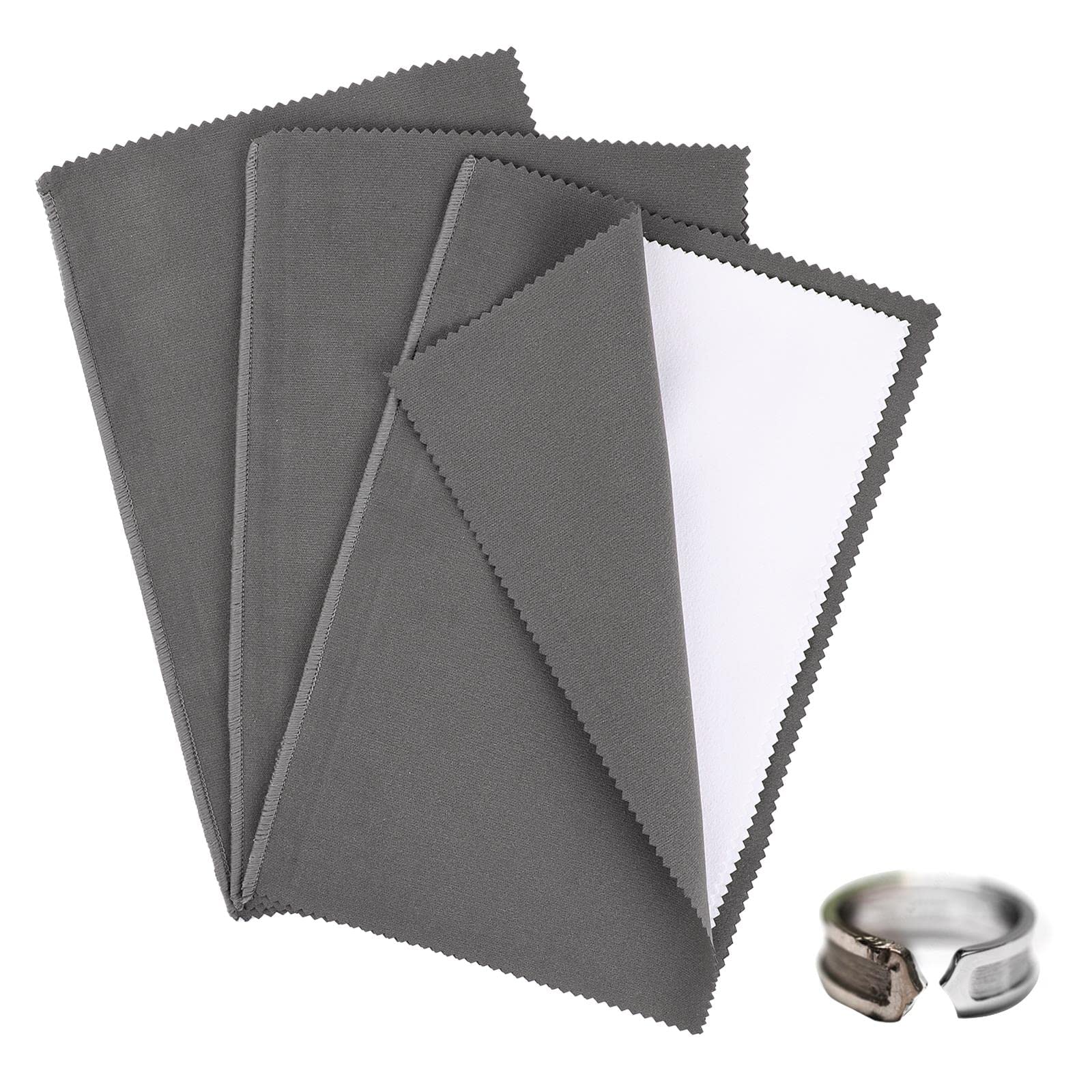 Vin Beauty3PCS Professional Polishing Cloth, Multi-Layer Double-Sided Jewelry Cleaning Cloth for Gold, Silver, and Platinum Jewelry