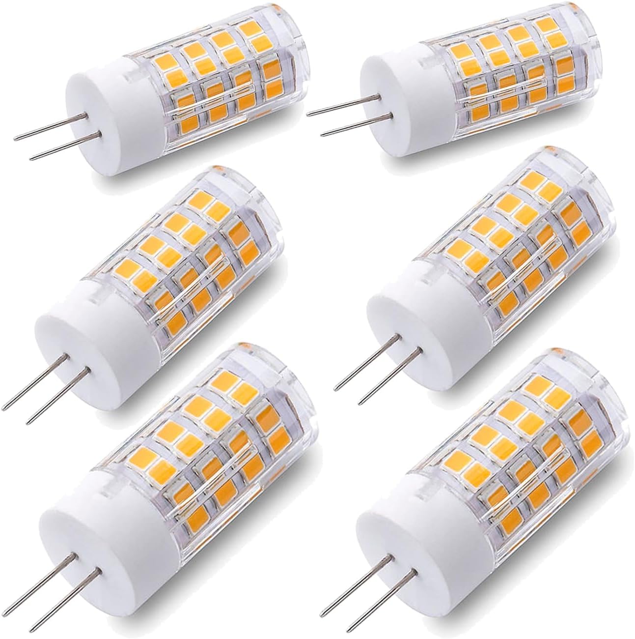 Beispiel G4 LED Bulb 4W 2700K Warm White,12V AC/DC,360°Beam Angle,T3 JC Bi-pin 35W Halogen Replacement,Ceramic Gu4 for Landscape Cabinet Ceiling RV Boat Lights,6 Pack