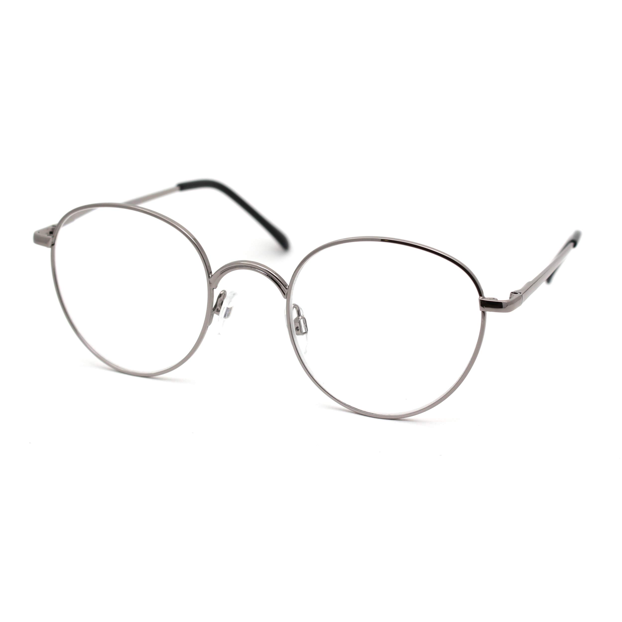 Classic Dad Glasses Metal Rim Round Reading Glasses