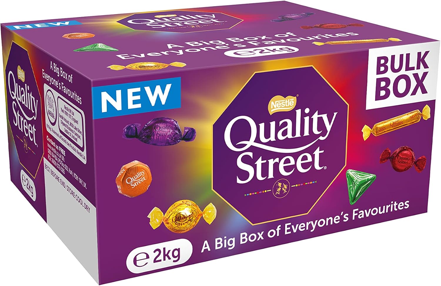 Quality Street Assorted Chocolates Bulk Sharing Pack, 2KG Festive