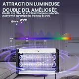 FRAXINUS Lampada Antizanzare Electtrica, Zanzariera Elettriche con 2 * 6.5W Lampade LED, Insetticida Trappola per Mosche Insetto, Alto-efficiente Anti Insetti,per Casa Ufficio Cucina. - 3