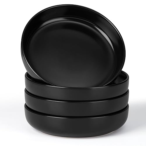 E-far Pasta Bowls Set of 4-35oz Ceramic Large Serving Salad