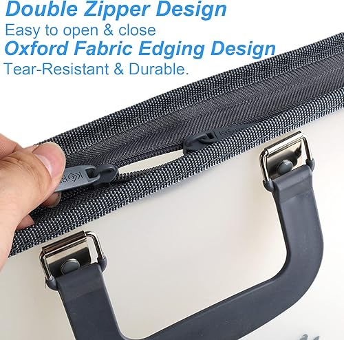 Miniatura 6 de Acocony Organizador de archivos de acordeón de 11 x 17 pulgadas, 13 bolsillos, carpeta de cartera de 11 x 17 pulgadas para obras de arte con asa,