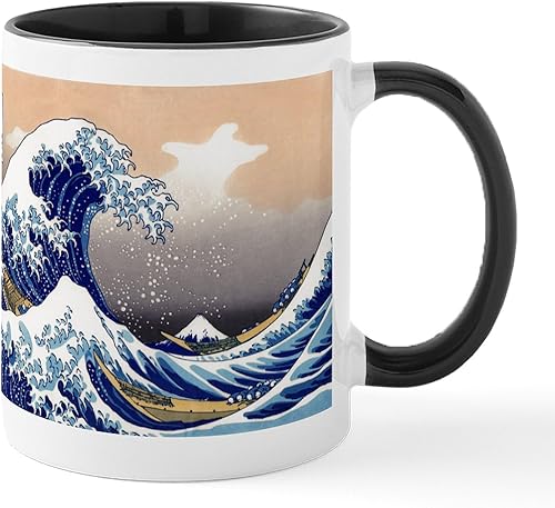 Miniatura 8 de CafePress The Great Wave Off Kanagawa - Taza de café de cerámica, taza de té de 11 onzas