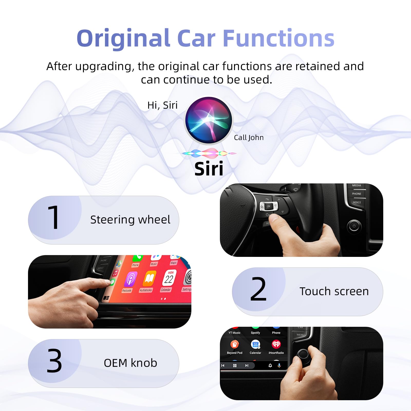 EZoneTronics 2-in-1 Adattatore CarPlay Wireless, Android Auto Wireless, USB/Type-C senza fili, Plug & Play, Connessione Veloce e Stabile senza Ritardi, Compatibile con iOS 10+ e Android 11+