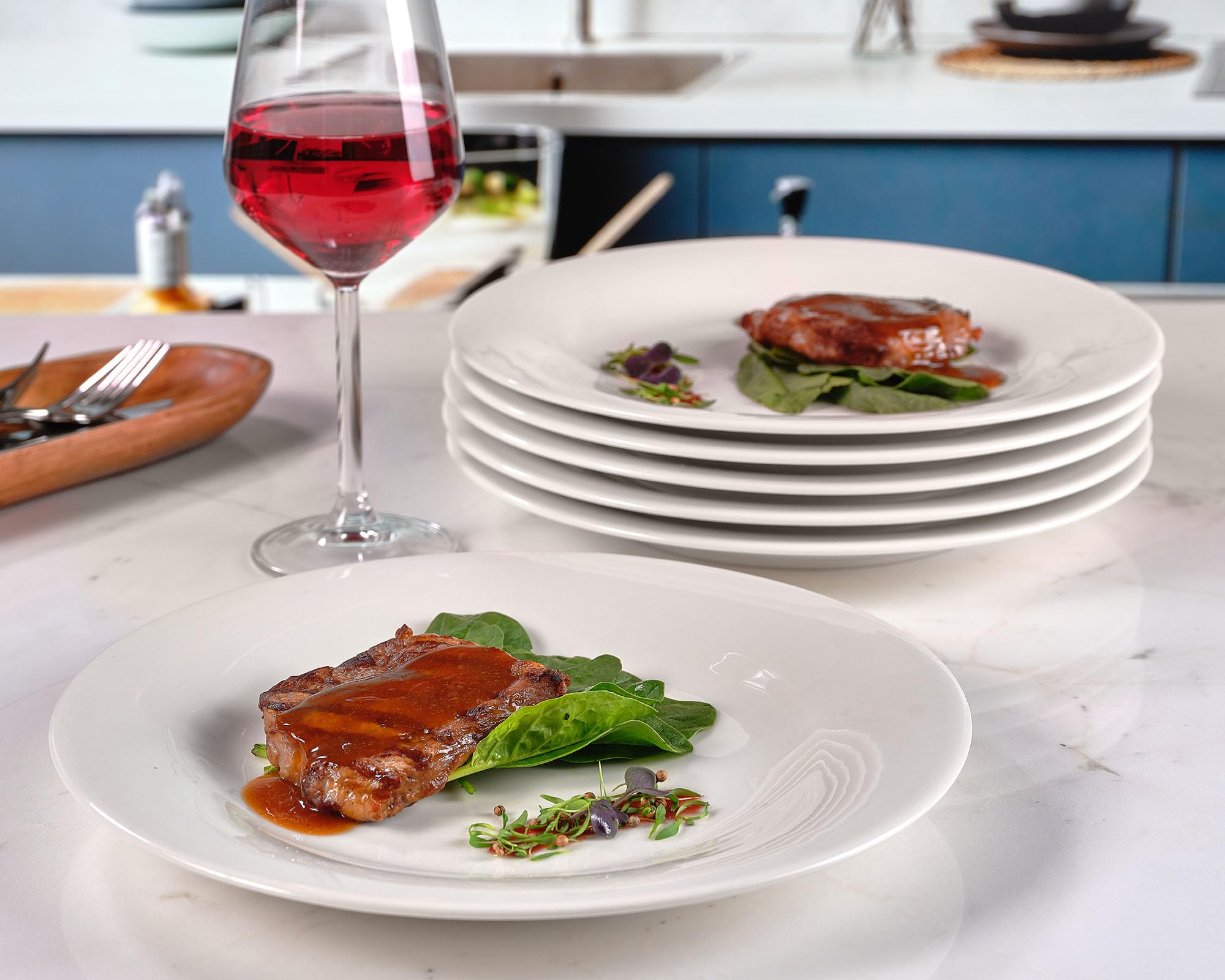 Piatto Cappello Del Prete Set Piatti Fondi Porcellana Bianca