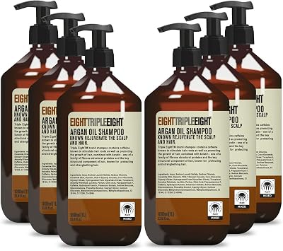 6x Eight Triple Eight Argan Oil Shampoo 1L