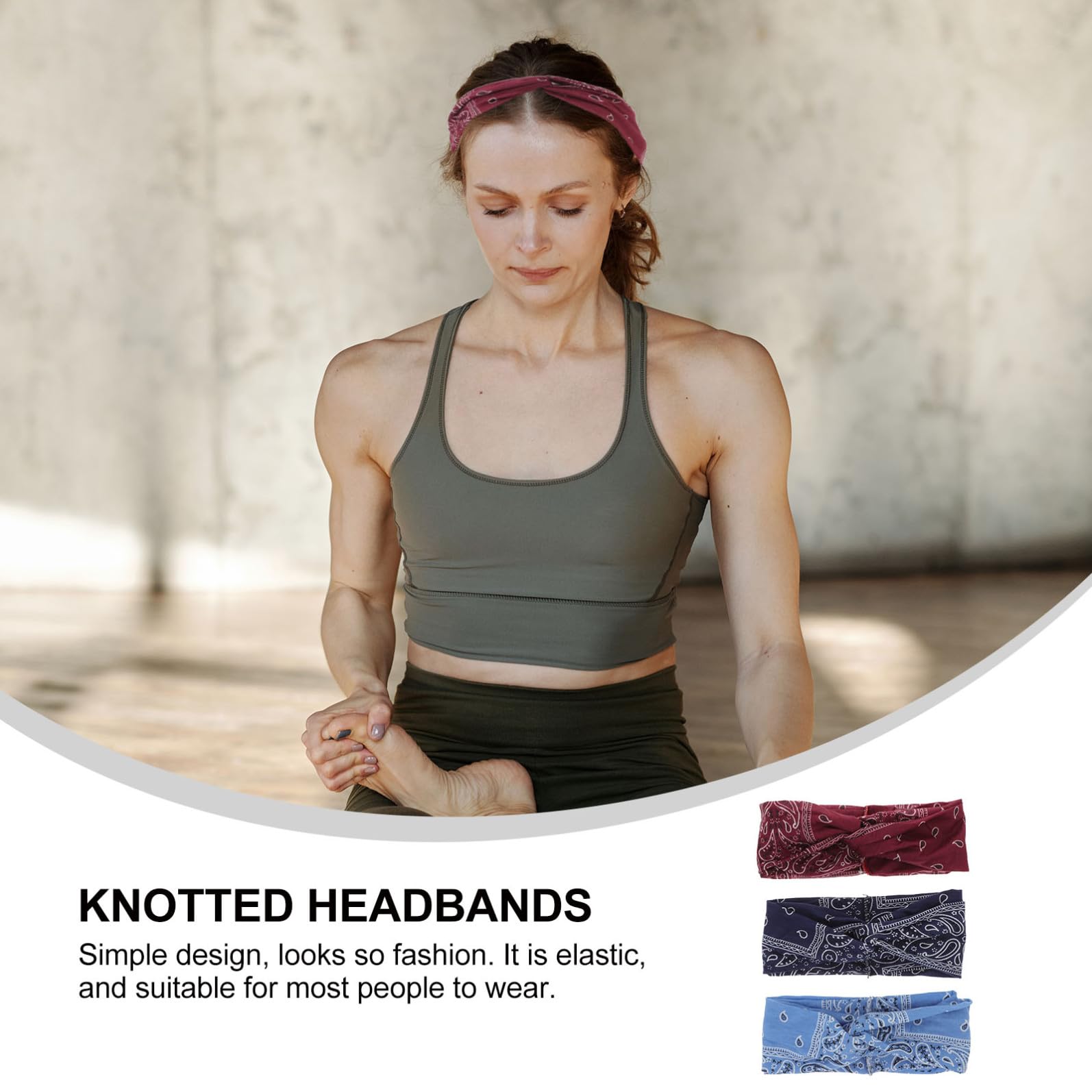FRCOLOR 9 Unidades Cruz Diadema Ancha Diadema Yoga Diadema Ancha Ancha Bohemia Diadema Bandeau-Bandeau-Koch-cosplay Poliéster Spandex Sombreros Ancho