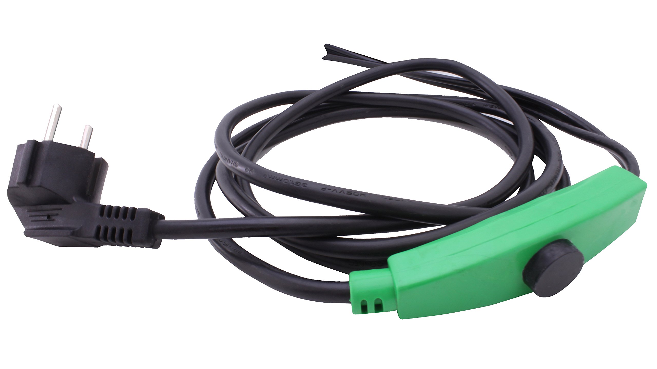 Frostschutz Heizkabel mit Knopf-Thermostat, Pflanzen-Heizung, 8m, 128 Watt, 230V, wasserdichte Heizleitung für Rohre und Pflanzen, Rohrbegleitheizung