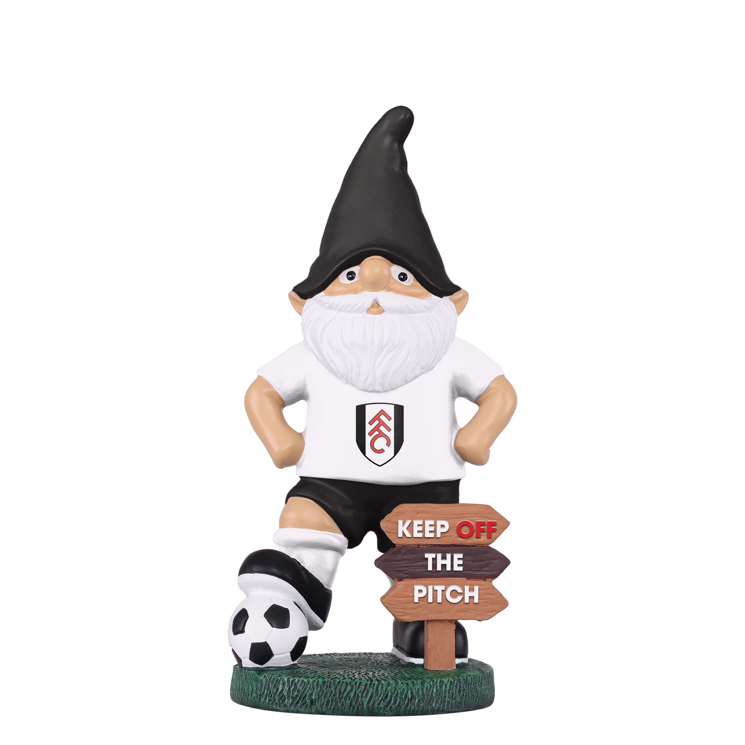 FOCO EPL Fulham Football Premier League Championship Keep Off The Pitch Garden Gnome Ornament Indoor/Outdoor…