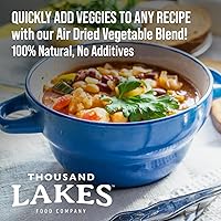 Vista 4 de Thousand Lakes Mezcla de sopa selecta de verduras secas – paquete de 2 8 onzas (1 libra en total) 100% verduras Sin sal añadida
